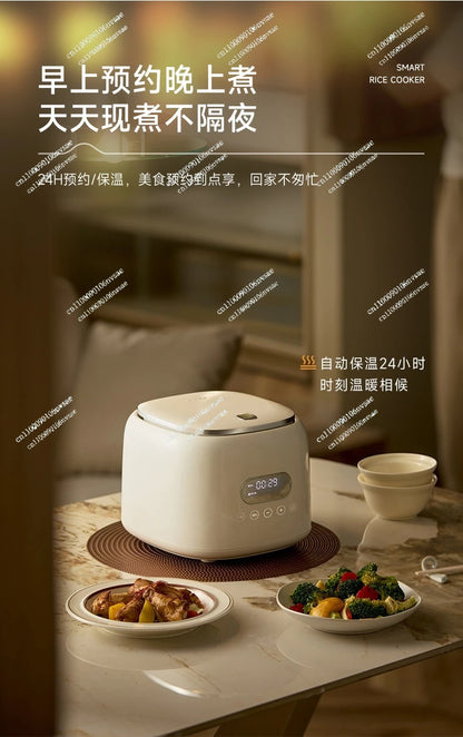 Rice cooker stainless steel 0 coated 3-4 people mini household rice soup separation 2-3 people rice cooker