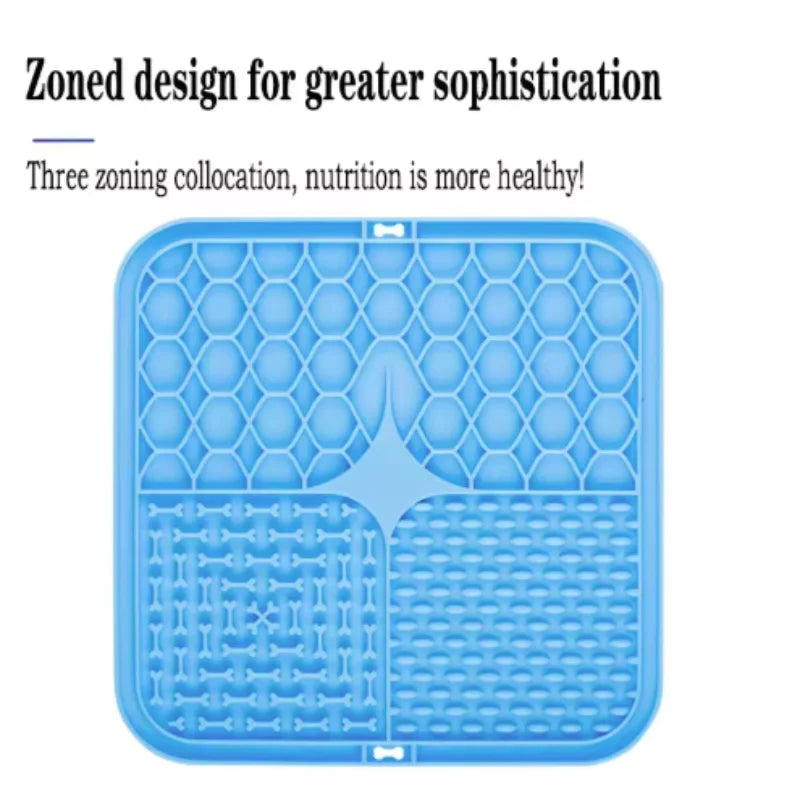 Pet Lick Silicone Mat Slow Feeder Dog Food Plate Bathing Distraction Sucker Training Feeder Supplies for Dogs