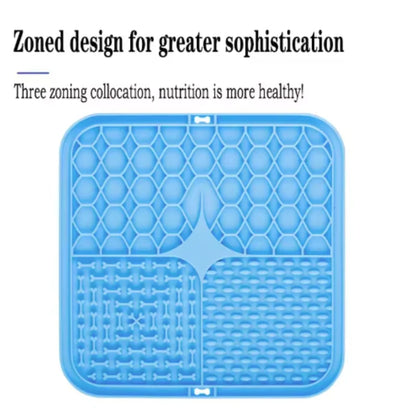 Pet Lick Silicone Mat Slow Feeder Dog Food Plate Bathing Distraction Sucker Training Feeder Supplies for Dogs