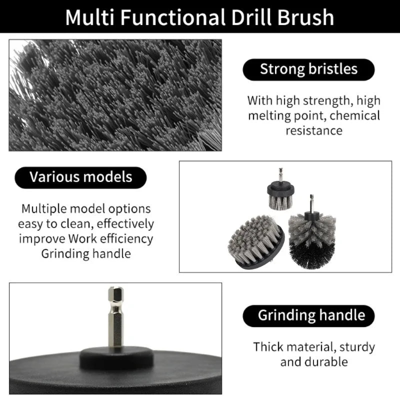Car Cleaning Tools Drill Brush Kit Electric Scrubber Brush for Cleaning Bathroom Bathtub Cleaning Brush Scrub Drill Cleaning Kit