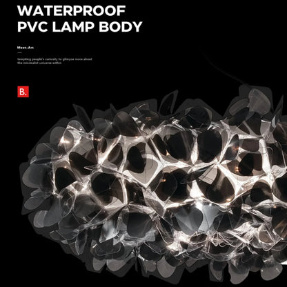 Modern Hanging Ceiling Lamp Chandelier for Living Room Lustre Petal Pendant Chandelier Bedroom Restaurant Black Indoor Lights