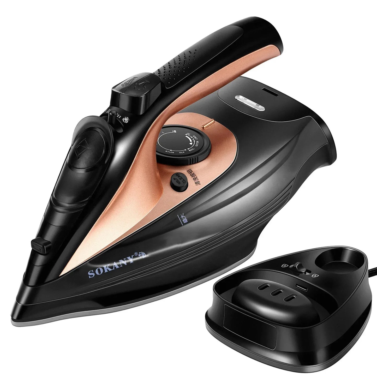 Handheld Electric Iron Cordless Steam Ironing Machine Wireless with Base Electric Iron