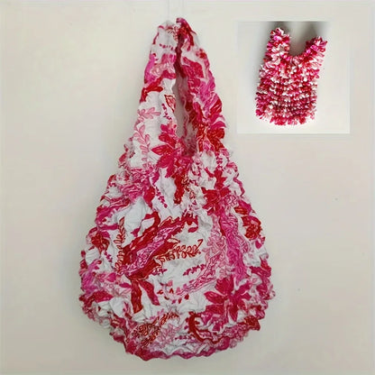 Magic Shopping Bag, Expandable Pleated Handbag, Large Capacity Shopping Bag Suitable for Travel and Shopping