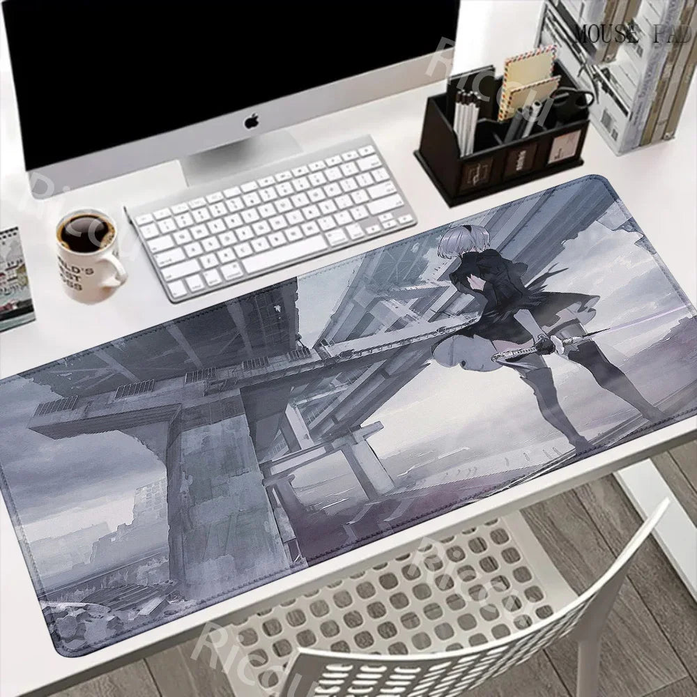 Game NieR:Automata 2B Larger Mousepad Xxl Gaming Keyboard Computer Desk Mat Accessories Game Mouse Pad Office Carpet BigMousepad