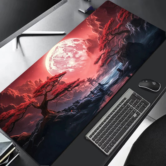 Sakura Scenery Mouse Pad Large Anti-Slip Rubber Gaming MousePad Durable Desk Pad Thick Seam Edge Suitable for Office and Gaming