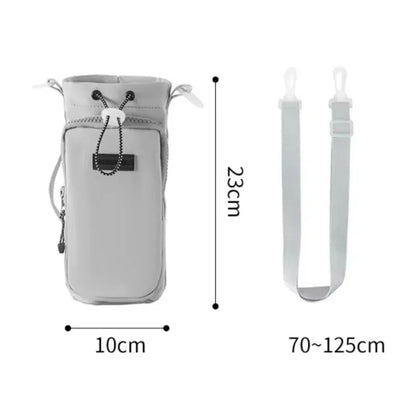 Portable Water Bottle Bag with Adjustable Shoulder Strap Thermal Vacuum Mug Cup Sleeve Cup Insulated Protective Cover