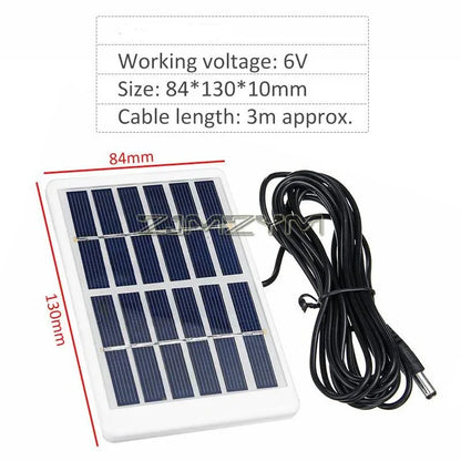 1.2W 6V Solar Panel Portable Solar Charger with DC Output for Portable Power Station, Power Bank, Phone, Laptop, Camping