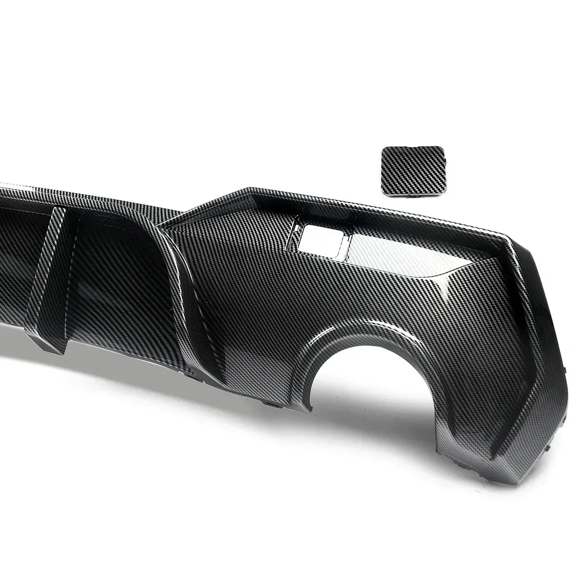 Magickit Rear Diffuser For BMW G22 G23 420i 430i 440i M Sport w/ LED 2020+ Carbon Look Rear Bumper Diffuser