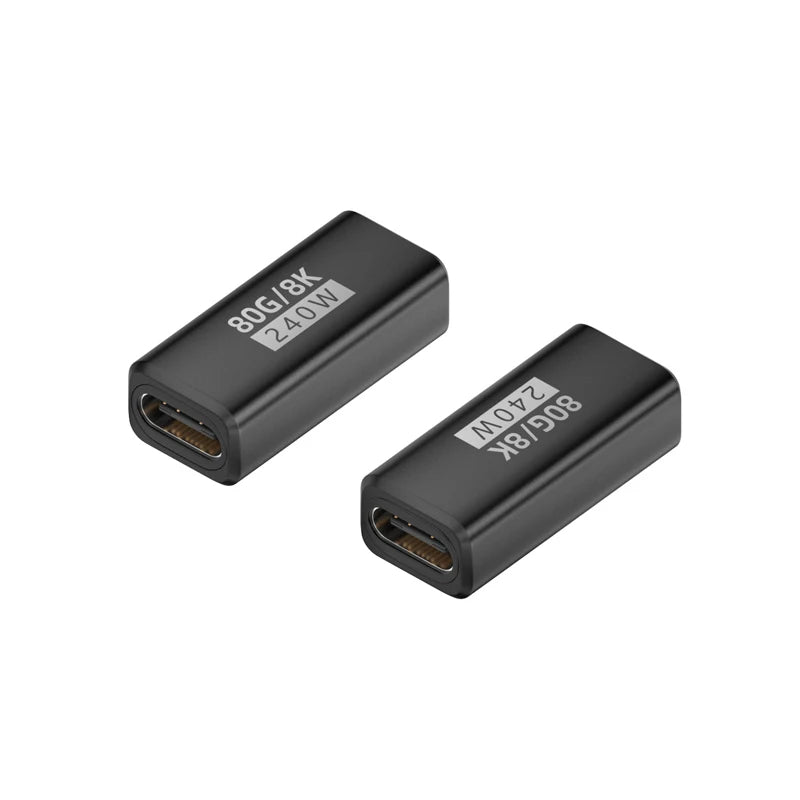 PD240W 80Gbps USB C Adapter Type C Female to Male Adapter Extender 8K@60Hz Fast Charging Converter for iPhone Xiaomi Macbook