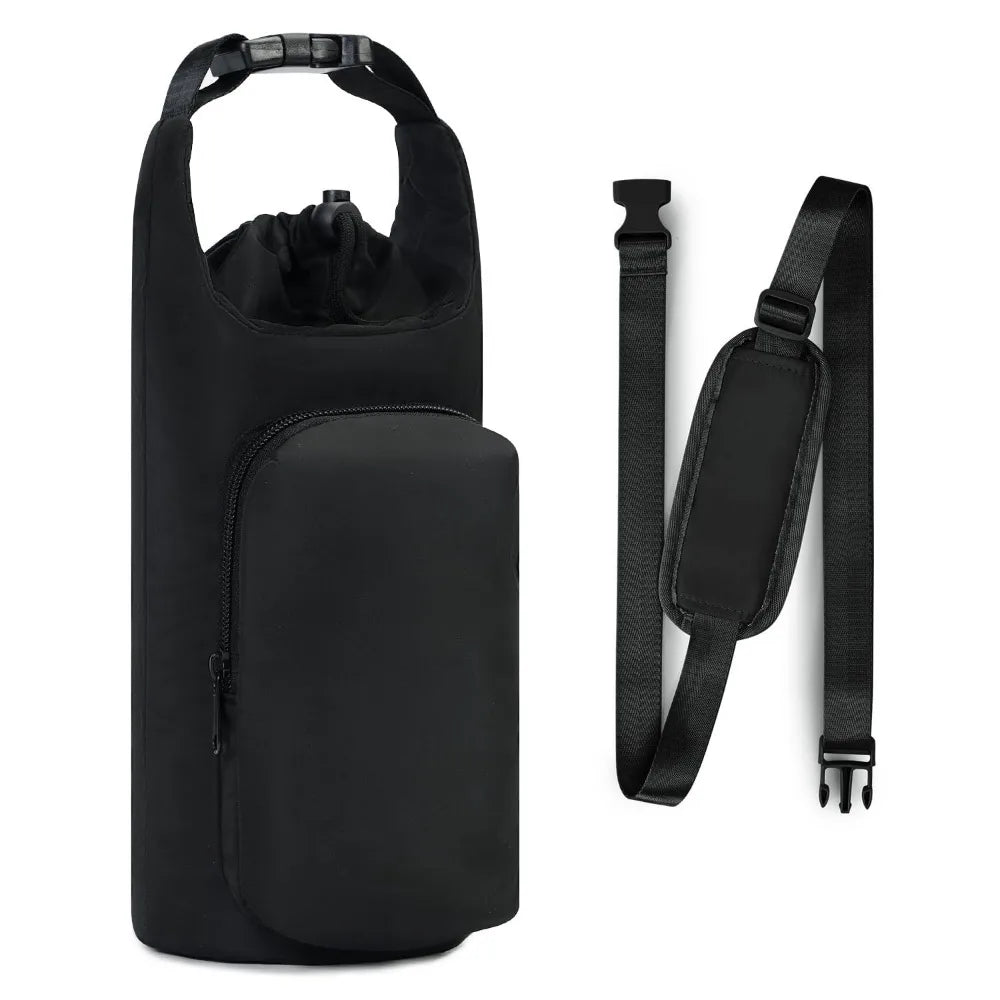 New Portable Water Bottle Carrier Bag Adjustable Outdoor Shoulder Bag Bottle Accessories with Straps Water Bottle Sleeve