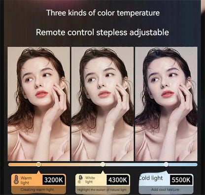 COOL DIER 2026 New RGB Light LED Video Light Photography Fill Camera Lighting LCD Display Cold Shoe For Vlog Live Streaming DSLR