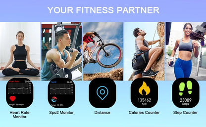 Jxrev Smart Watch, Fitness Tracker Watch for Men Women, 1.69'' Touch Smartwatch Fitness Watch with Ultra Thin Watch.