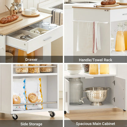 SoBuy FKW113 serving trolley kitchen cart narrow kitchen island on wheels microwave wardrobe trolley for kitchen