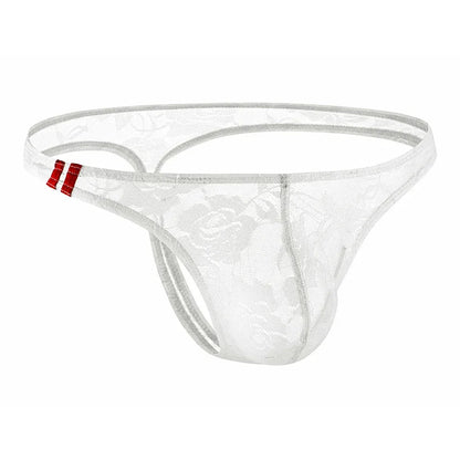 Men's Underwear Lace Transparent Jockstrap Low-Rise Sexy Breathable Elastic Soft Mesh U Convex Briefs Quick Drying Underpants