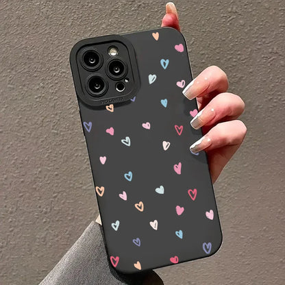 Colorful Small Love Heart Phone Case For Xiaomi Redmi Note 13 12 11 Pro Plus 5G 12S 11S 11 10S Redmi 13C 13 12 4G Silicone Cover