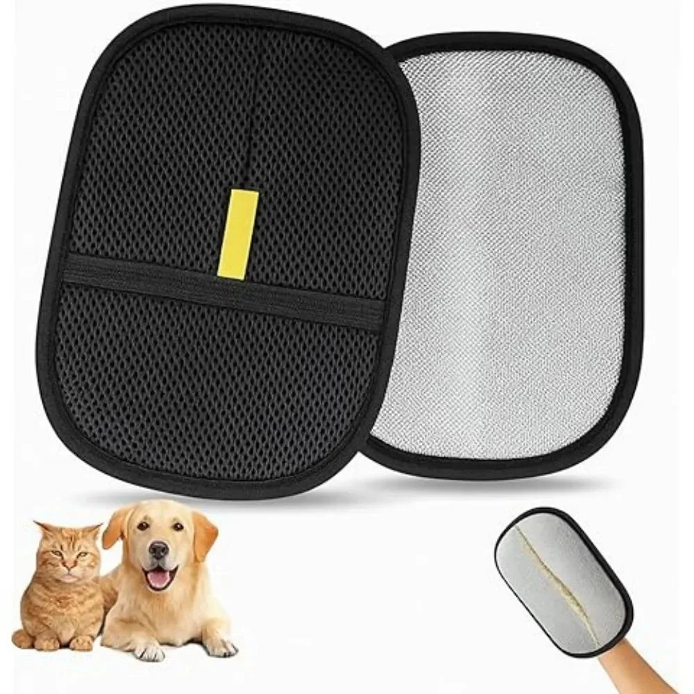 2pcs Cat Grooming Gloves Electrostatic Pet Hair Removal Brush for Cleaning Sofa Carpet clothes Double-sided Pet Hair Remover