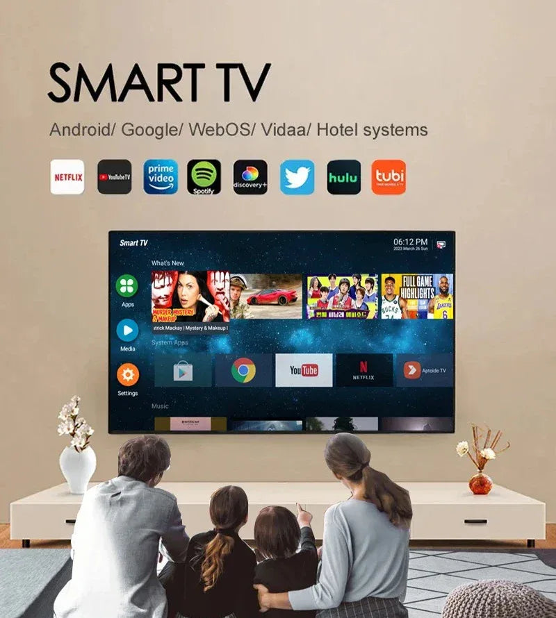 TV 43  Inch 4K  TV No Frame Ultra Thin LED Television