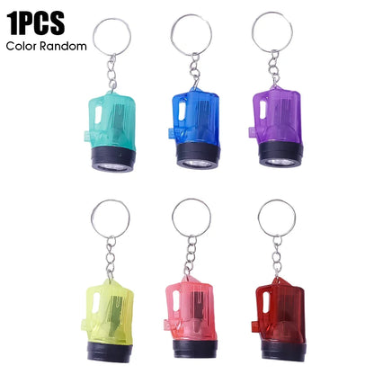 Mini LED Flashlight Portable Keychain Ultra-Bright Long-Range Torch Light Battery Outdoor Hiking Emergency Pocket Lamp Key Rings