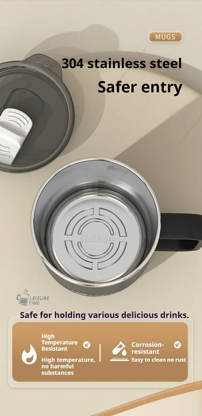 500ML Double-Wall Insulated Thermal Cup 304 Stainless Steel Coffee Cup Portable Water Bottle Keeps Cold and Heat Thermal Mug