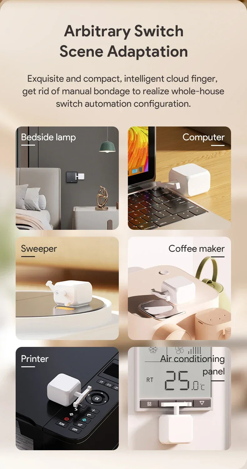 Tuya BLE Fingerbot for Rocker Switch Remote Controller Adjustable Switch Press Robot Support Google Home Alexa Voice Assitant