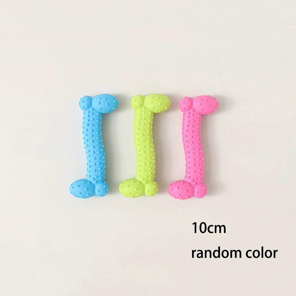 Pet Chew Toys Set Bone Pacifier Thorn Ring TPR Dog Molar Stick Teeth Cleaning Bite Resistant Puppy Teething Toy Boredom Relief