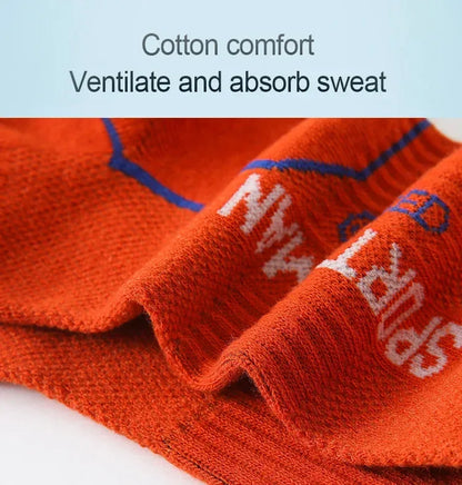 5 Pairs Men's Short Socks Sweat Absorbent and Odorous Basketball Running Sports Socks Breathable Mesh Men's Socks