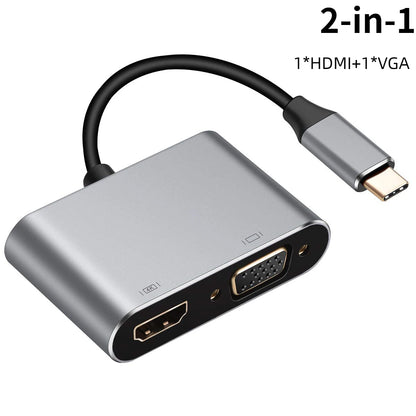 4 IN 1 USB C HUB Docking Station 4K@60Hz HDMI-compatible Adapter Type C to HDMI PD100W USB 3.0 HUB USB C Splitter for Macbook
