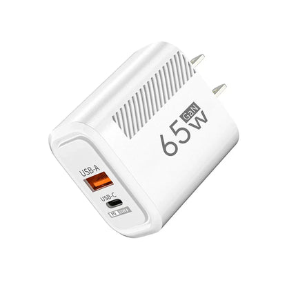 65W GaN USB C Fast Charger QC3.0 EU/US Plug Phone Charger Adapter For iPhone Samsung Xiaomi Quick Charging Type C Wall Charger