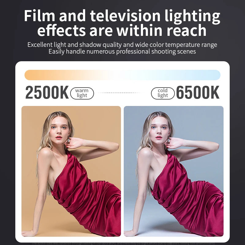 ZU80 COB camera light 80W LED fill light 2500K~6500K dual-color mini Bowens portable outdoor live lighting CRI≥96 TLCI≥97