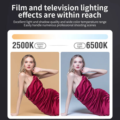 ZU80 COB camera light 80W LED fill light 2500K~6500K dual-color mini Bowens portable outdoor live lighting CRI≥96 TLCI≥97