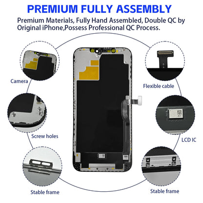Real New Incell Display for iPhone X XS XR 11 12 13 14 15 16 17 Pro Max Mini Plus LCD Incell Screen Digitizer Replacement