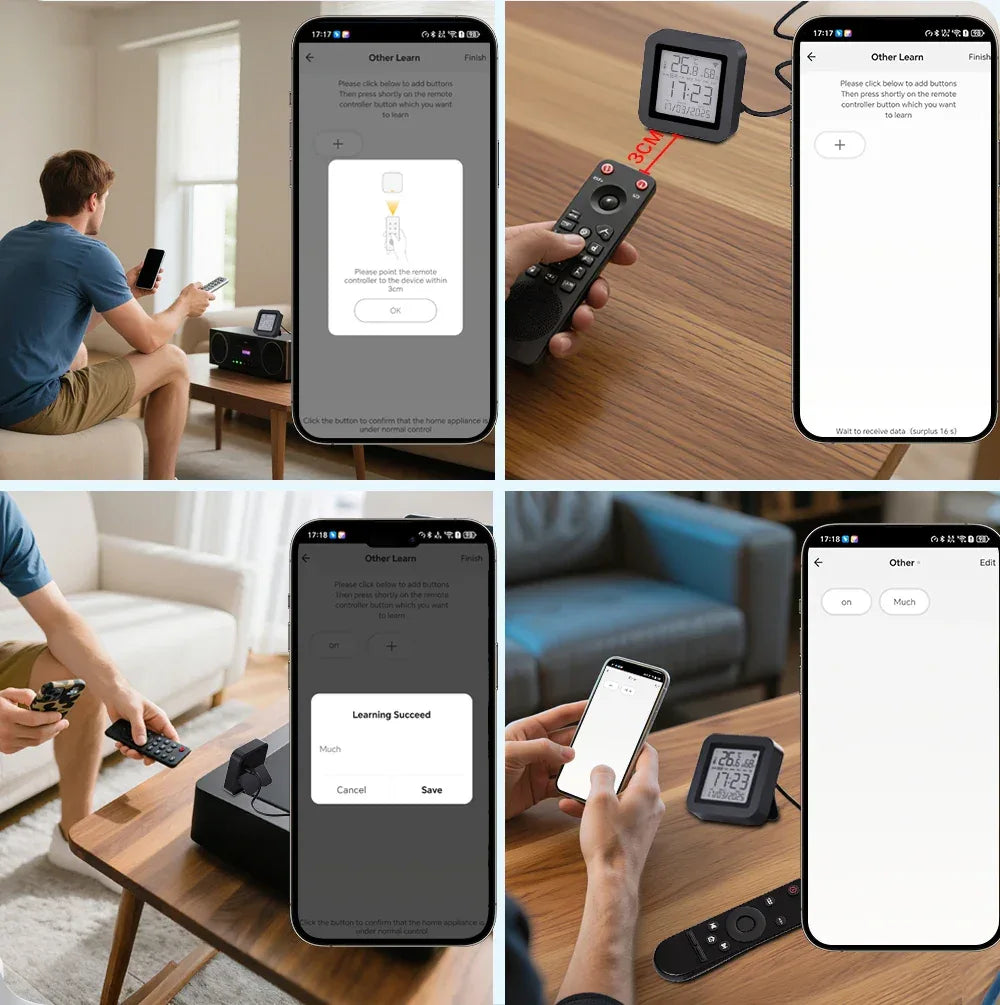 Tuya WiFi IR Remote Control With Temperature Humidity Sensor for Smart Home APP via Smart Life Work with Yandex Alexa