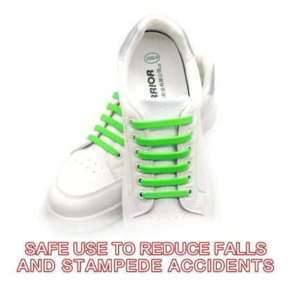 New 16Pcs Elastic Shoe Laces All Sneakers Silicone Stretch Shoelaces Unisex Fashion No Tie Shoelace Rubber Band Shoelaces