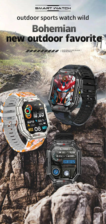 2025 New Men's Smart Watch 360 * 360 HD Touch Screen Sports Waterproof Smartwatch Health Monitoring Bluetooth Call Smart Watches
