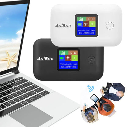 4G/5G Mobile WIFI Router 150Mbps 4G LTE Wireless Router 3500mA Portable Pocket MiFi Modem with Sim Card Slot Mobile WiFi Hotspot