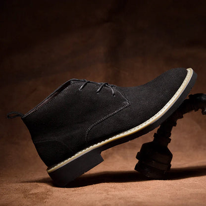 2025 Hot Selling High Top Retro Mens Casual Shoes Outdoor Wear-resistant Lace Up Flat Shoes Autumn and Winter Warm Walking Shoes