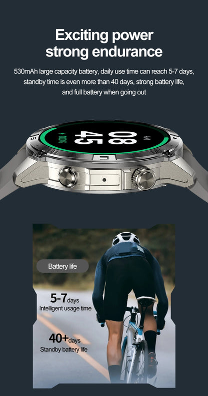 NORTH EDGE NEW GPS Smart Watch 1.43'' HD AMOLED Display Built-in GPS Altitude Barometer Compass Bluetooth Phone Call Smartwatch
