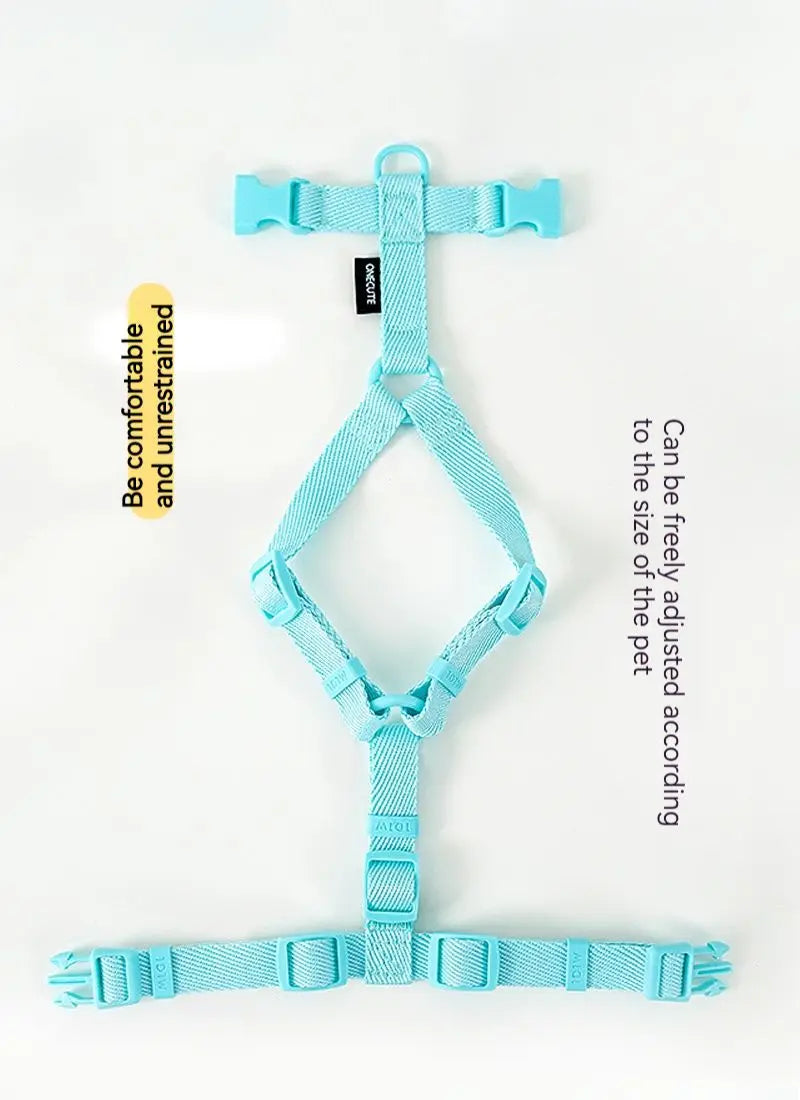 Dog Harness Dog Collar Dog Leash Macarone Color Cat Accessories Pet Small Dog Accessories Small Dog Harness Dog Supplies