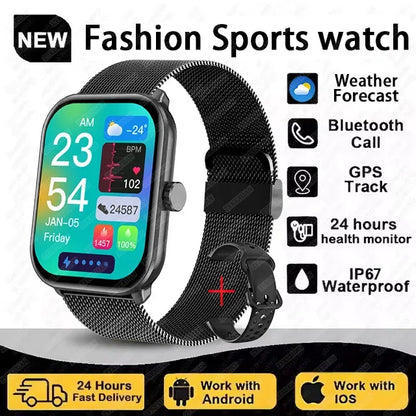Global Upgrade Version Watch 5 HD AMOLED Display Screen Heart Rate Bluetooth Call GPS Track Waterproof Sports Men Smart Watch