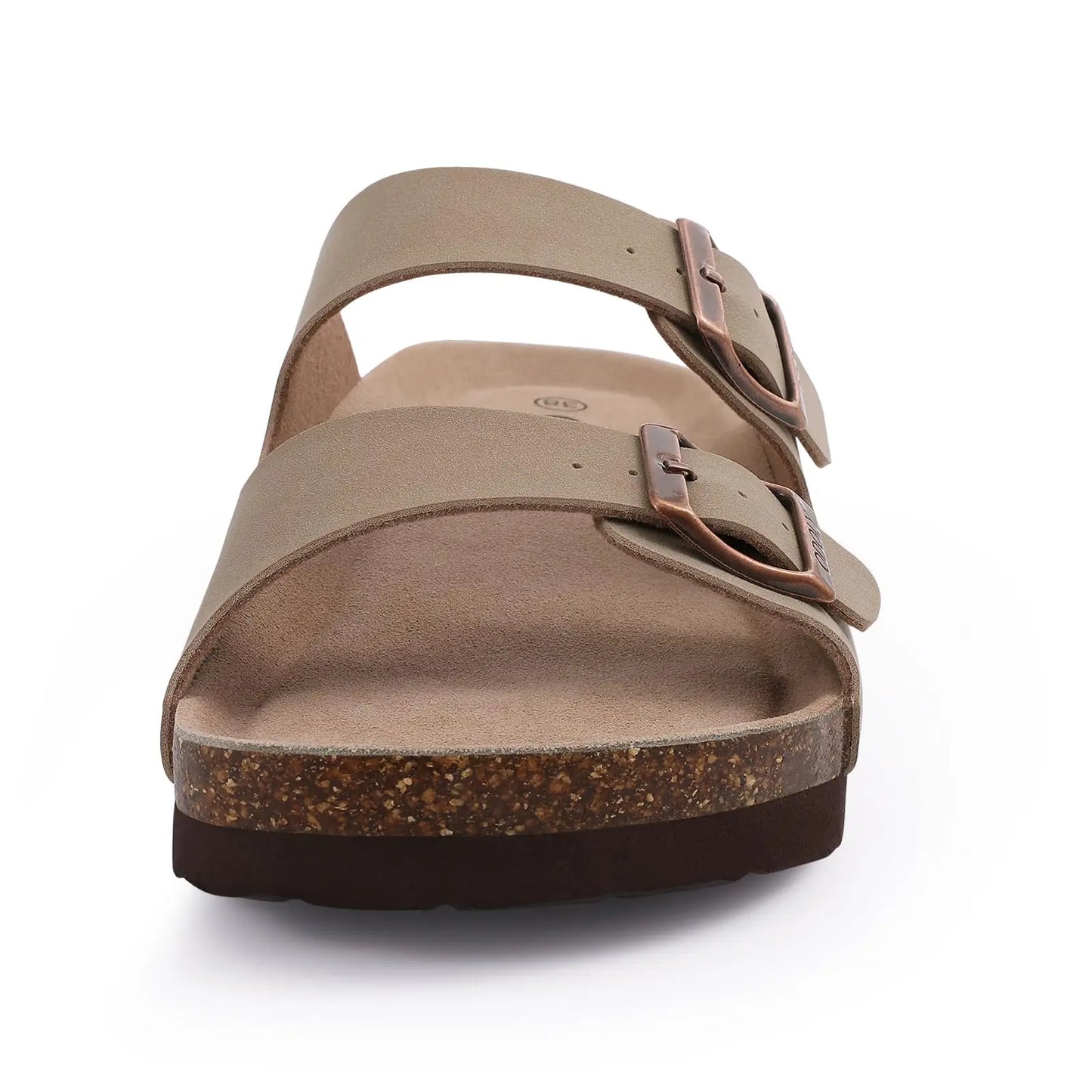 Crestar Women's Cork Footbed Slide Sandal Adjustable Buckle Summer Outdoor Suede Sandals with Arch Support Non-slip Beach Shoes