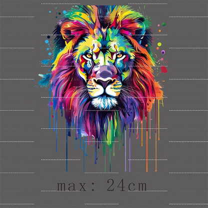 Color Fluid Painting Ironing Sticker Clothes DTF Fashion T-shirt Hoodie DIY Jacket Patch Hot Paste Paper