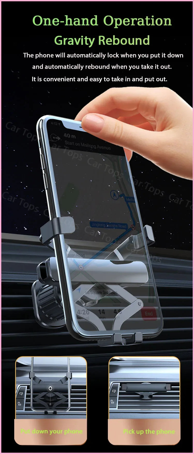 For Chery Tiggo 8 Pro 2022~2024 New MagSafe Screen Car Mobile Phone Holder GPS Bracket Gravity Mount Support Stand Accessories