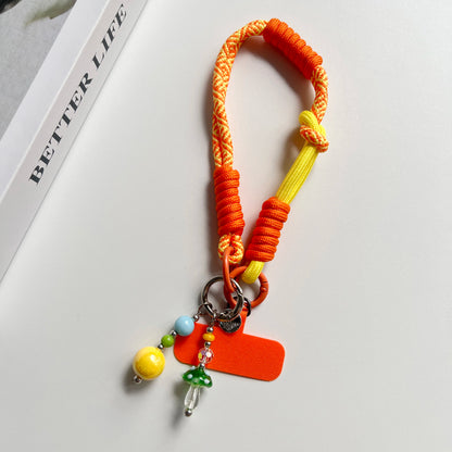 Wrist, Thumb, Mobile Phone Hanging Rope Dual Purpose Adjustable Short Braided Rope Strong and Durable for Men and Women