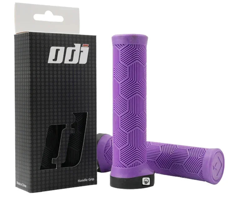 ODI Rubber Bicycle Grips 22mm Set Ergonomic MTB Handlebar Grips for Dirt Pit BMX And Mountain Bike in Purple Brown Pink Black