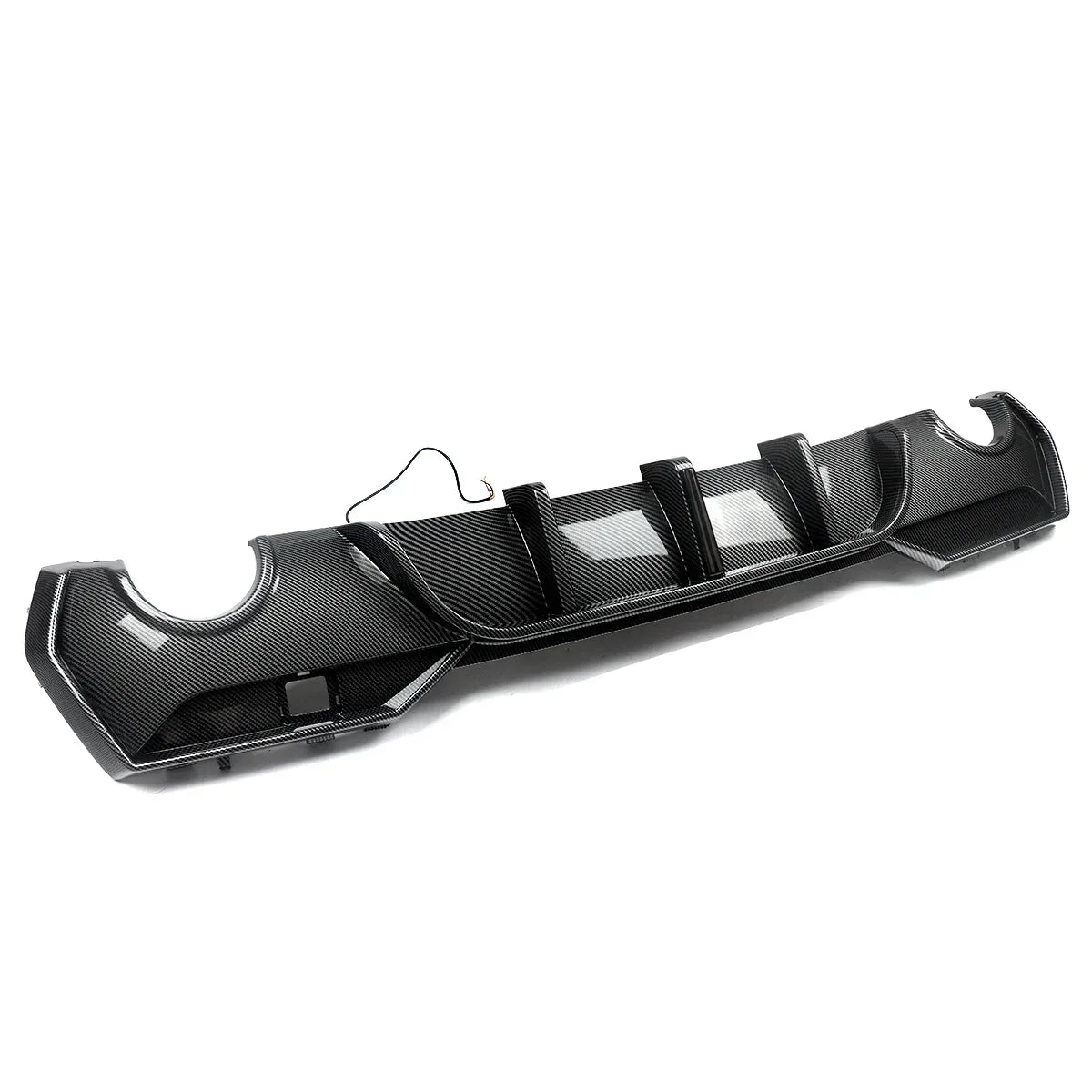 Magickit Rear Diffuser For BMW G22 G23 420i 430i 440i M Sport w/ LED 2020+ Carbon Look Rear Bumper Diffuser