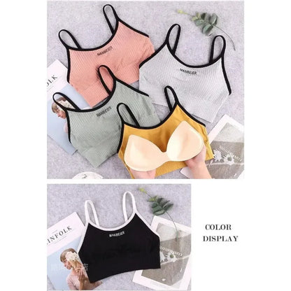 New Sports Bra For Women Gym Sexy Crop Top Bra Women Cotton Underwear Soft Comfort Tube Tops Female Brassiere Tops For Girls