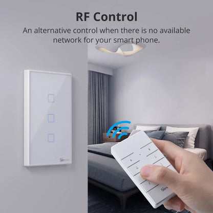 SONOFF TX US Wall Smart Switch 433Mhz RF Remote Control Wi-Fi Touch Switch via eWeLink APP Works With Alexa Google Home