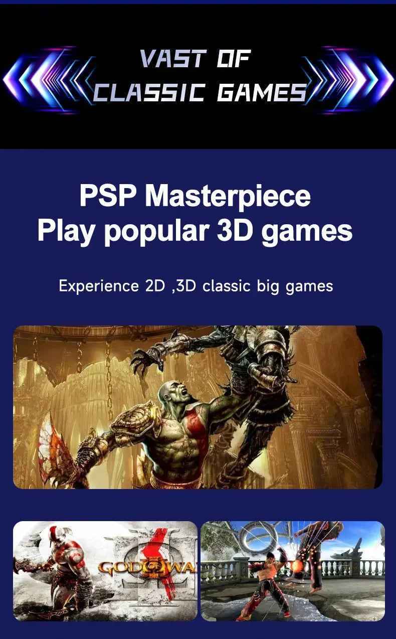 2025 X9 Pro Retro 4K 3D Game Stick TV HD Video Game Console 905X3 Chip 256G 42000 Games For PS1/PSP/SFC/N64 Dual 2.4G Controller