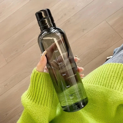 500ml Transparent Leakproof Water Bottle, Anti-Drop Sports Bottle with Time Scale Design, Ideal for Outdoor Use, Hydration on th