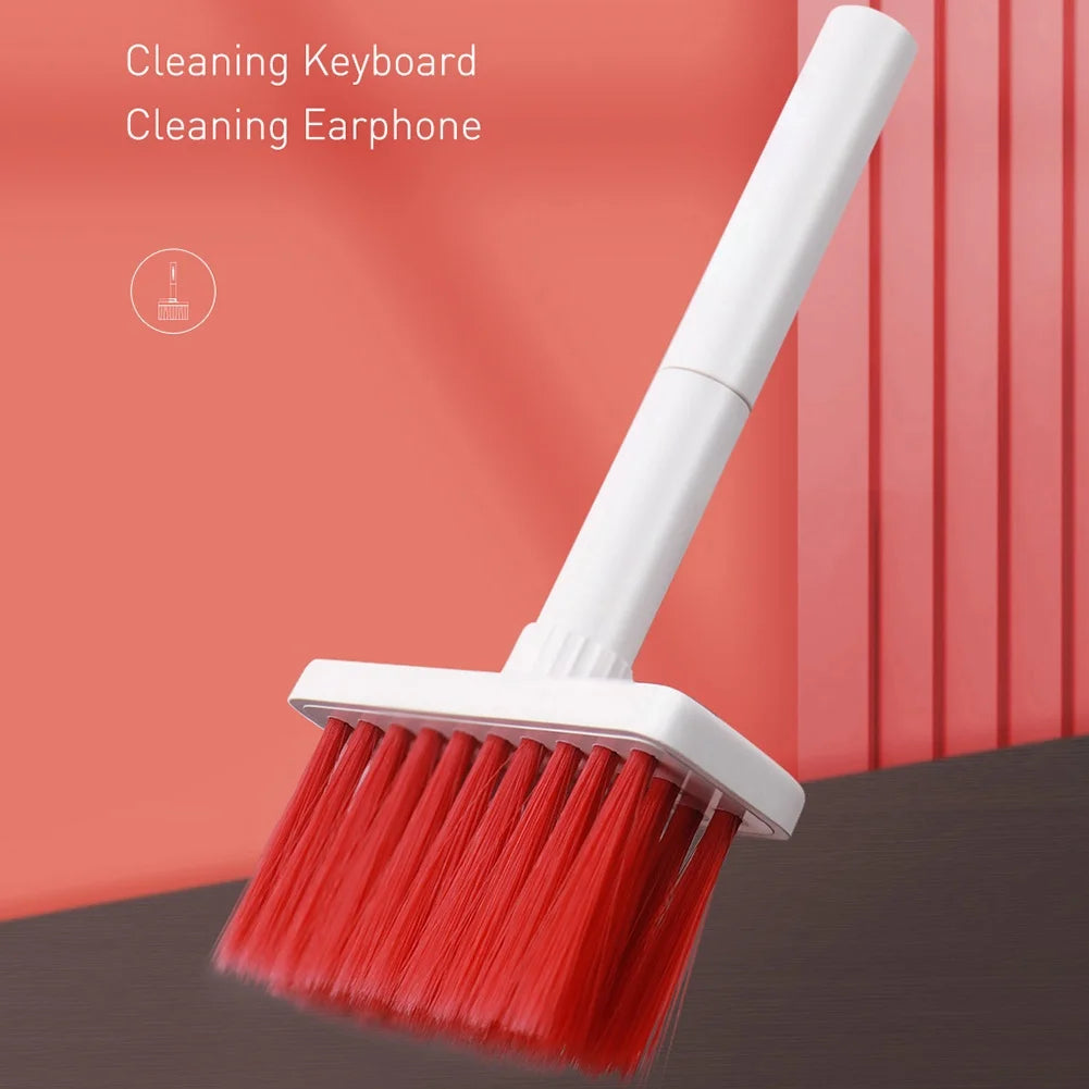 5 in 1 Multifunctional Keyboard Cleaning Brush Earphone Computer Keycap Puller Cleaner Wireless Earbuds Gap Dust Remover Tool